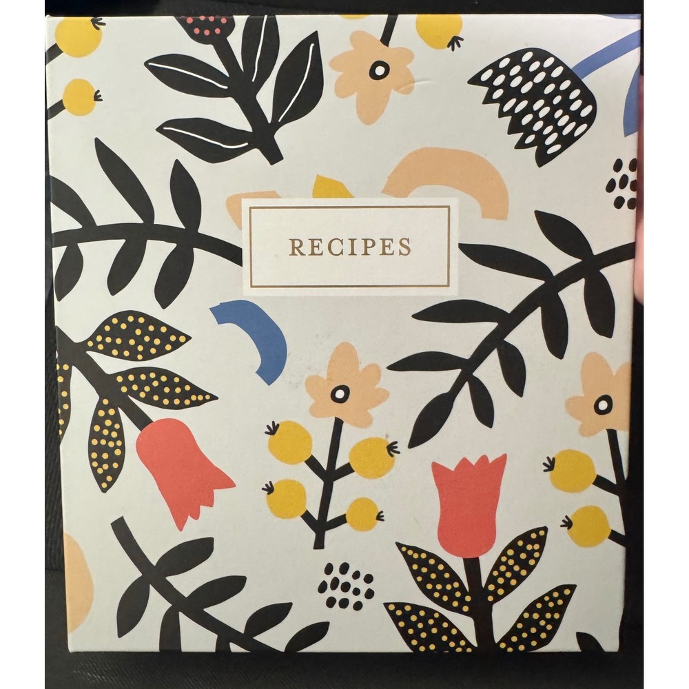 Floral Recipe Binder Organizer with Tabbed Dividers and Sheet Protectors